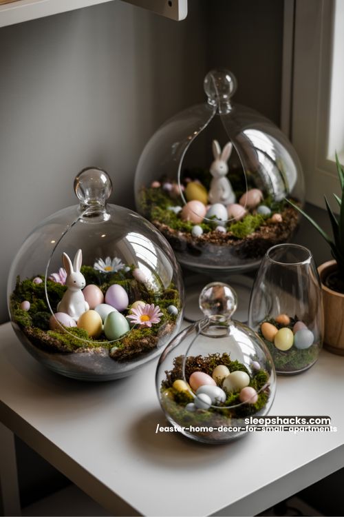 Mini Tabletop Terrariums Easter Decor For Small Apartments