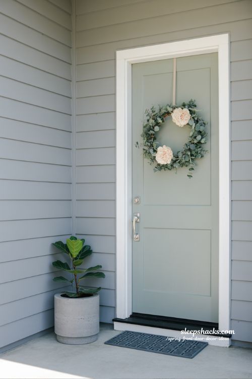 Minimalist Spring Front Door Decor Ideas for a Calm and Clean Look