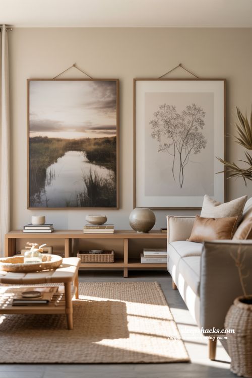 Minimalist Wall Art Organic Modern Living Room