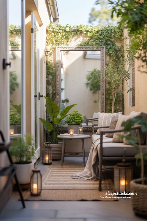 Mirrors to Expand Small Patio Space Bright Outdoor Ideas