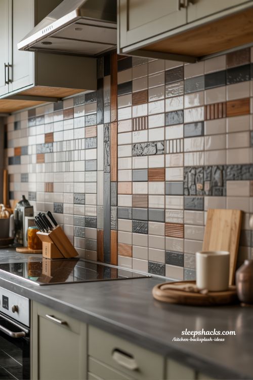 Mixed Material Backsplash Ideas