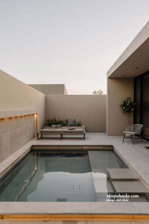 Modern Minimalist Plunge Pool Ideas for Small Backyards