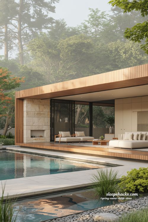 Modern Zen Pool House Guest House Combo Retreat
