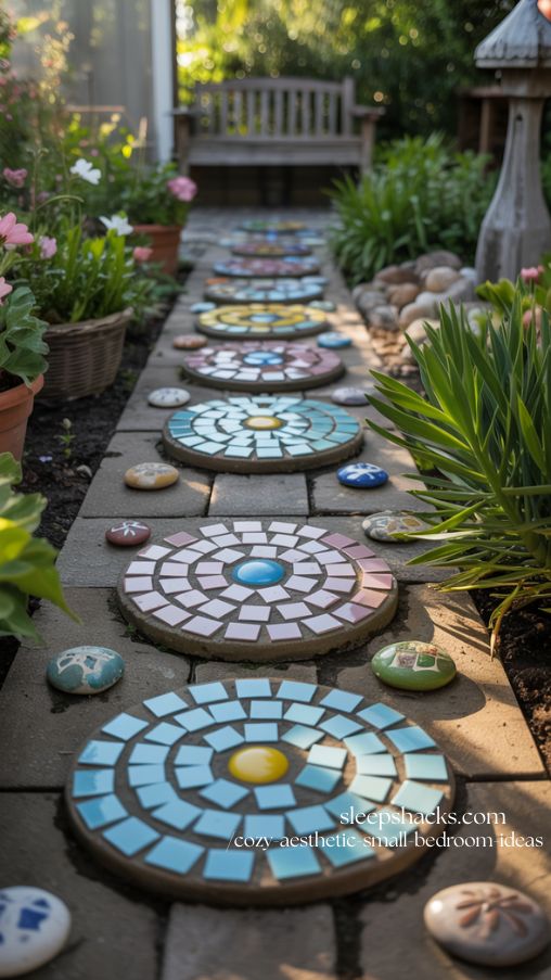 Mosaic Stepping Stones for Creative and Functional Garden Paths