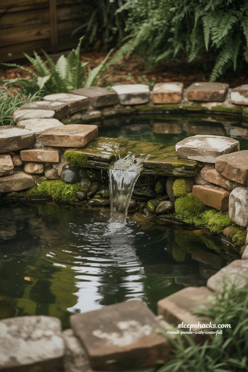 Mossy Rock Small Ponds With Waterfall Ideas Aged Natural Beauty