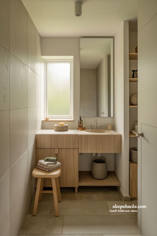 Natural Material Accents for Small Bathrooms