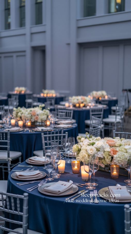 Navy Blue Wedding Theme for Elegant Evening Sophistication