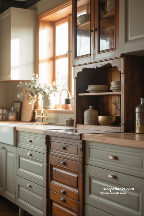Old and New Kitchen Cabinets Ideas for a Warm Timeless Look