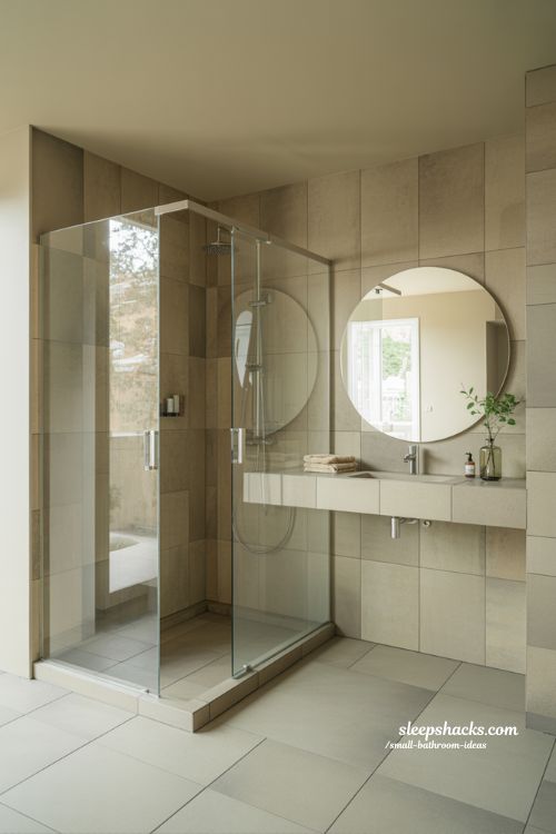Open Glass Shower Ideas for Small Bathrooms