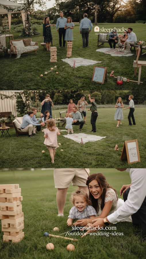 Outdoor Wedding Lawn Games with Fun Guest Interaction