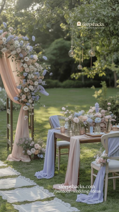 Pastel Garden Party Wedding with Romantic Storybook Details