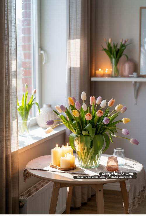 Pastel Tulip Centerpiece Magic