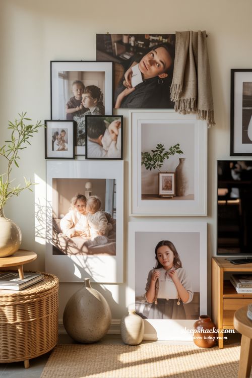 Personal Touches and Memories Organic Modern Living Room