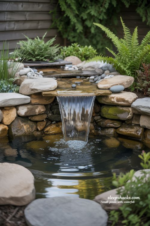 Pondless Waterfall Small Backyard Water Feature Low-Maintenance Idea