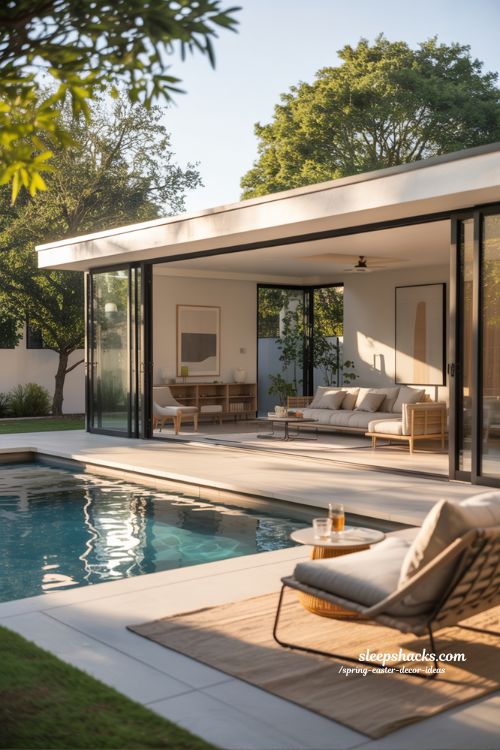 Pool House Guest House Combo Backyard Retreat Design