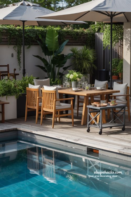 Poolside Dining Oasis Ideas for Stylish and Functional Backyard Spaces