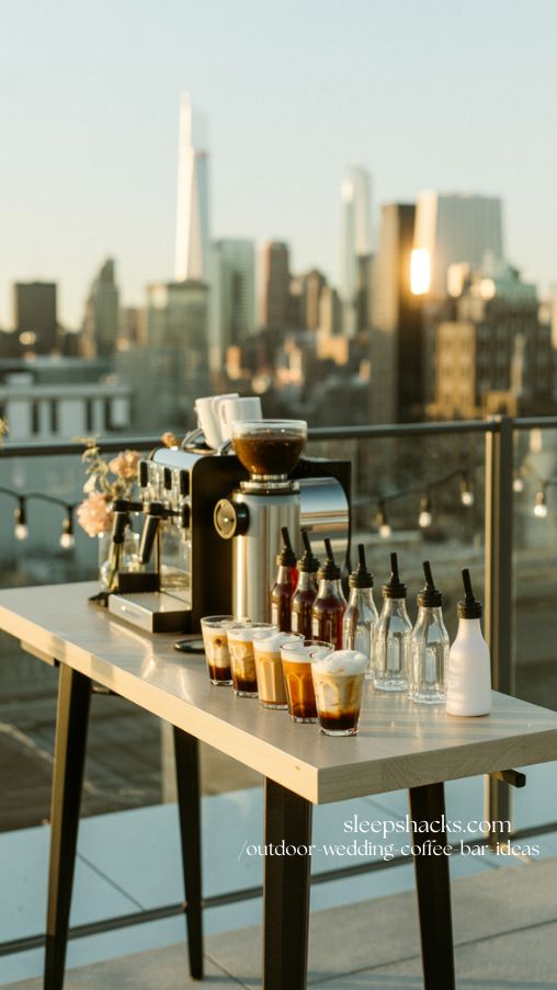 Rooftop Coffee Bar Setup