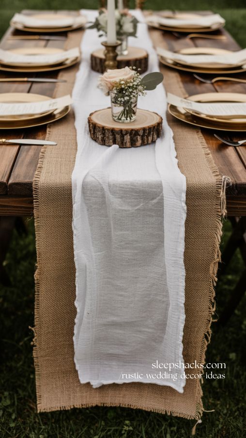 Rustic Wedding Table Runners That Wow