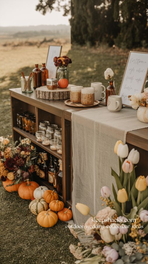Seasonal Outdoor Coffee Bar Ideas for Weddings