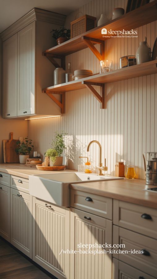 Shiplap and Beadboard Kitchen Backsplash Ideas for Farmhouse Charm