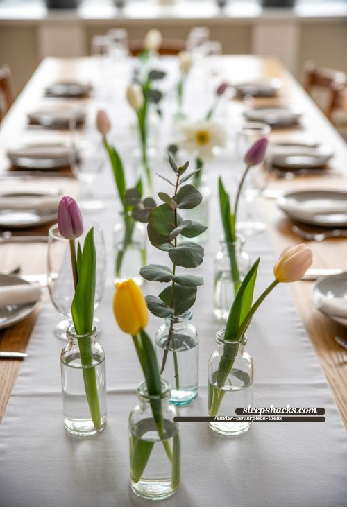 Single-Stem Bud Vase Easter Centerpiece