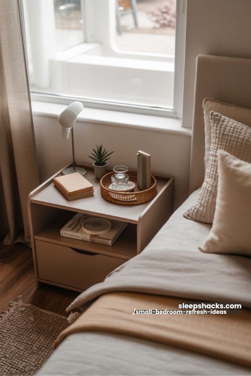 Small Bedroom Nightstand Styling Functional Cozy