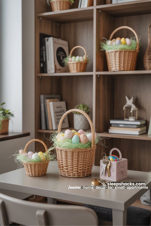 Small Decorative Baskets Easter Decor For Small Apartments