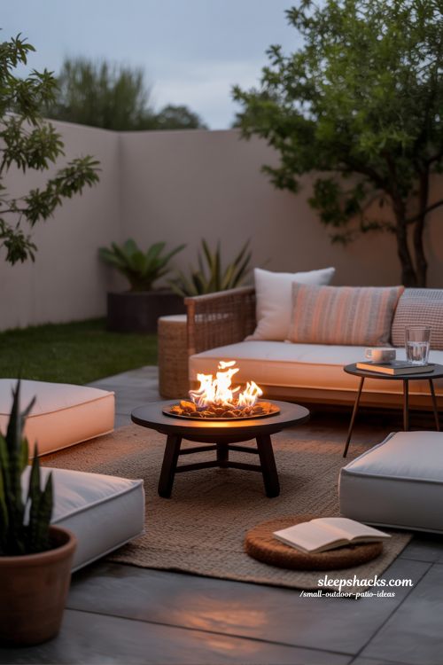 Small Patio Fire Pit Cozy Outdoor Gathering Space