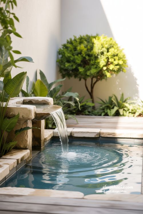 Small Pool Ideas with Waterfalls Cozy Backyard Retreat