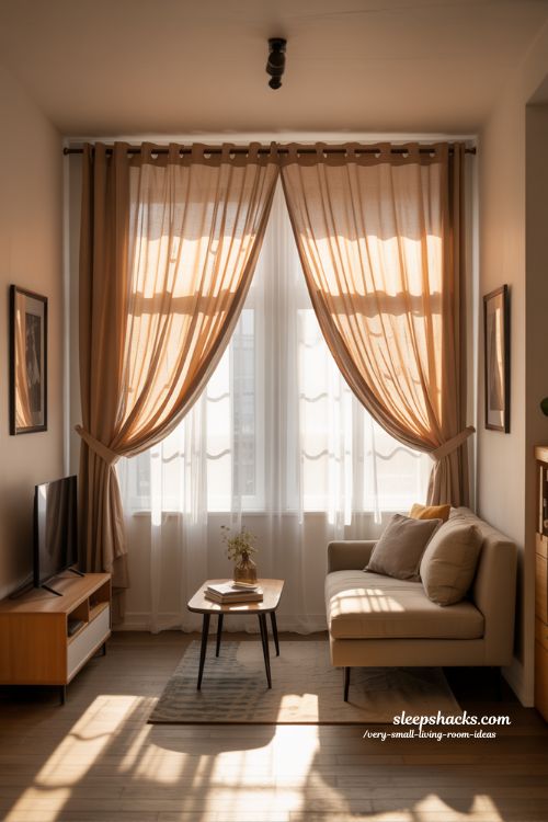 Smart Curtain Ideas for Very Small Living Rooms
