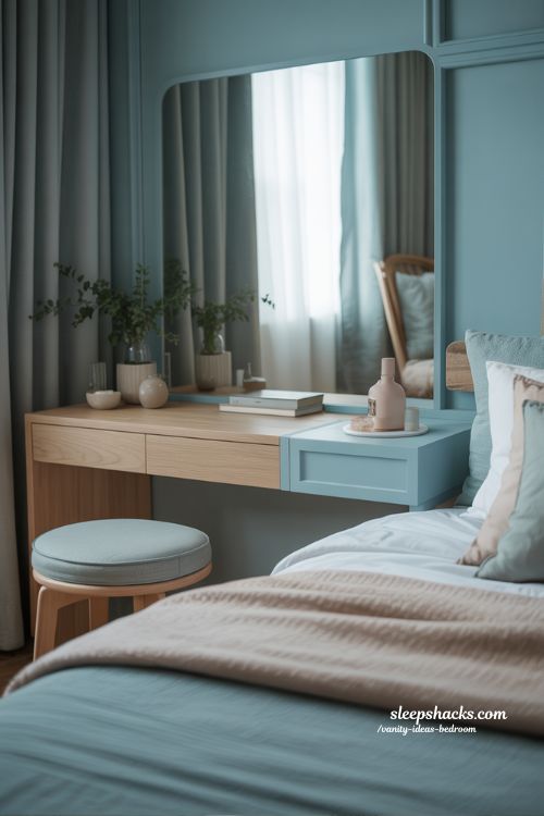 Soft Blue Bedroom Vanity Ideas Calm and Relaxing Personal Retreat