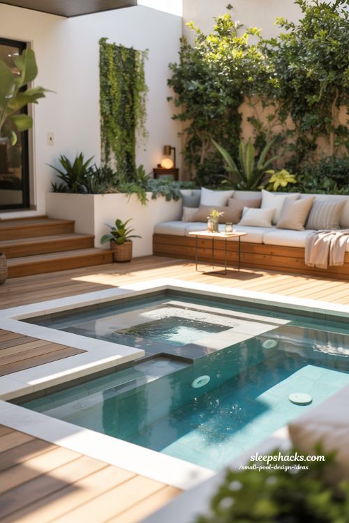 Spa Style Small Pool Ideas Luxury Compact Backyard Design