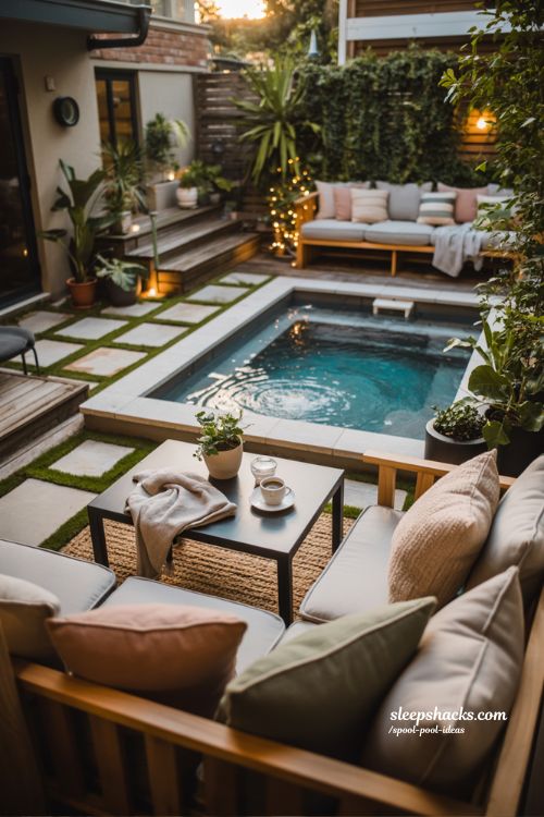 Spool Pool Ideas for a Cozy Small Backyard Retreat
