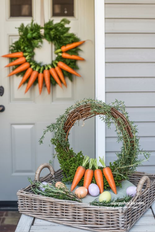 Spring Easter Carrot Wreath Ideas for Indoor and Outdoor Decor