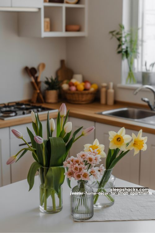Spring Floral Vases Easter Decor For Small Apartments