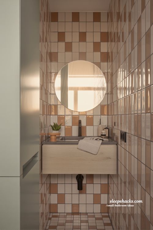 Statement Tile Accent Wall Ideas for Small Bathrooms