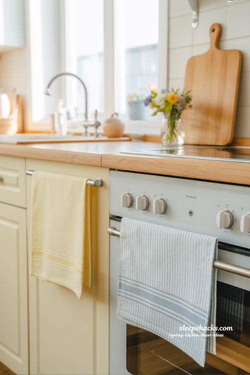 Subtle Spring Refresh with Pastel Tea Towels