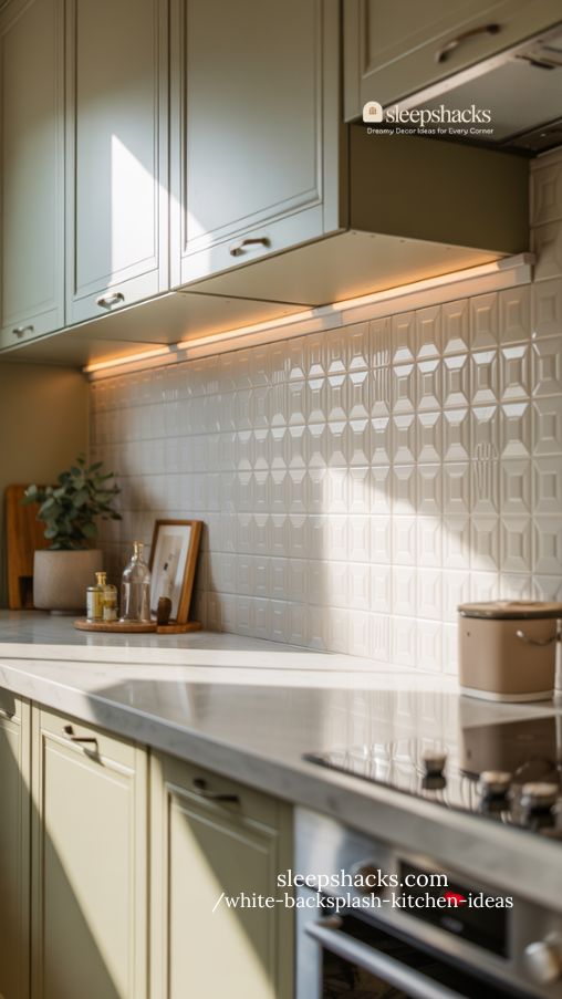 Textured 3D Tile Backsplash Kitchen Ideas for Subtle Sophistication