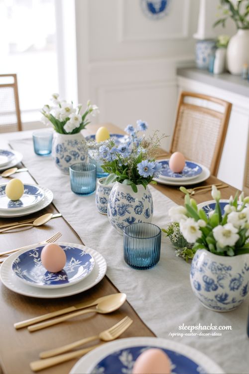 Timeless Blue and White Table Ideas for Spring and Easter