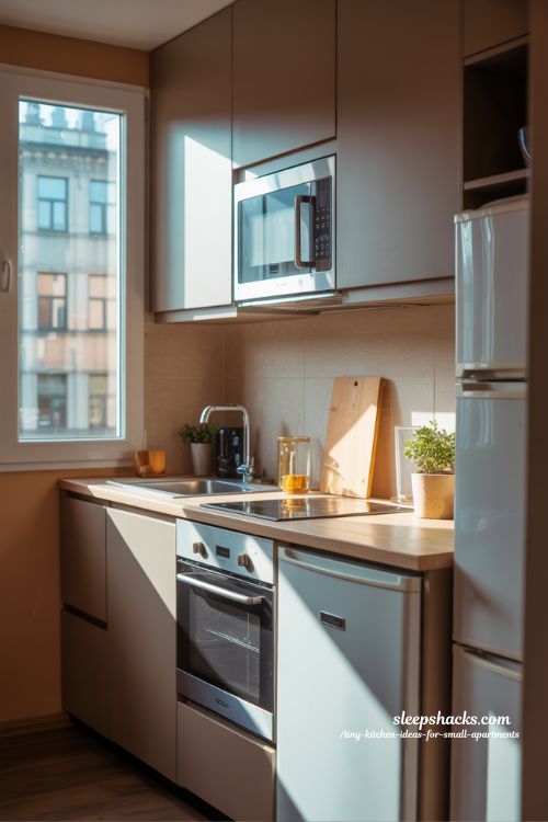 Tiny Kitchen Ideas For Small Apartments With Compact Space Saving Appliances