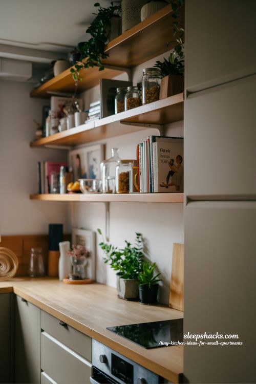 Tiny Kitchen Ideas For Small Apartments With Floating Shelves