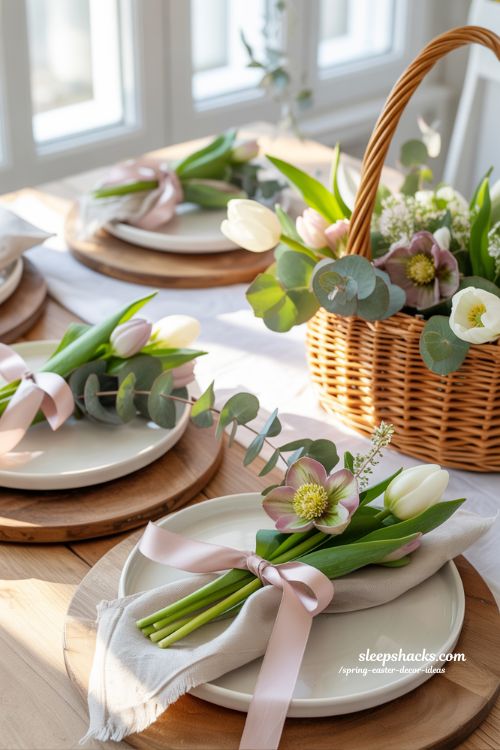 Trim With Clippings Ideas for Elegant Spring Place Settings