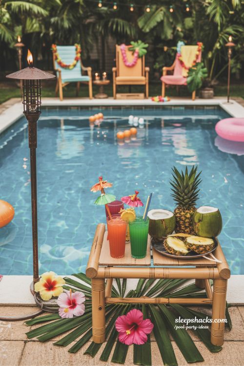 Tropical Paradise Pool Party Ideas for Backyard Fun