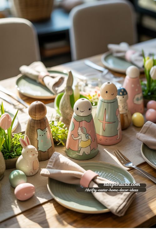 Upcycled Napkin Rings and Table Accents for Thrifty Easter Tablescapes