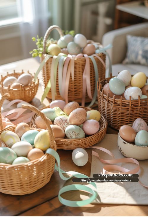 Upcycled Thrift Store Craft Supplies for DIY Easter Decor