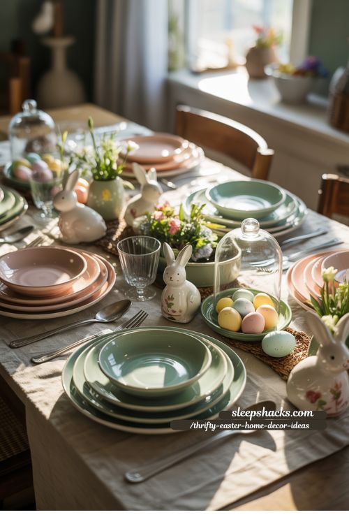 Upcycled Vintage Dishes for Charming Easter Tablescapes