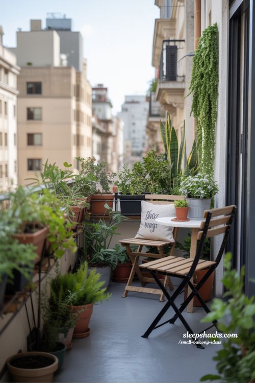 Urban Green Escape Small Balcony Ideas