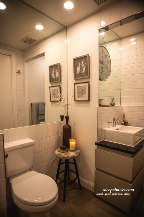 Use Decorative Accessories Sparingly in a Small Guest Bathroom