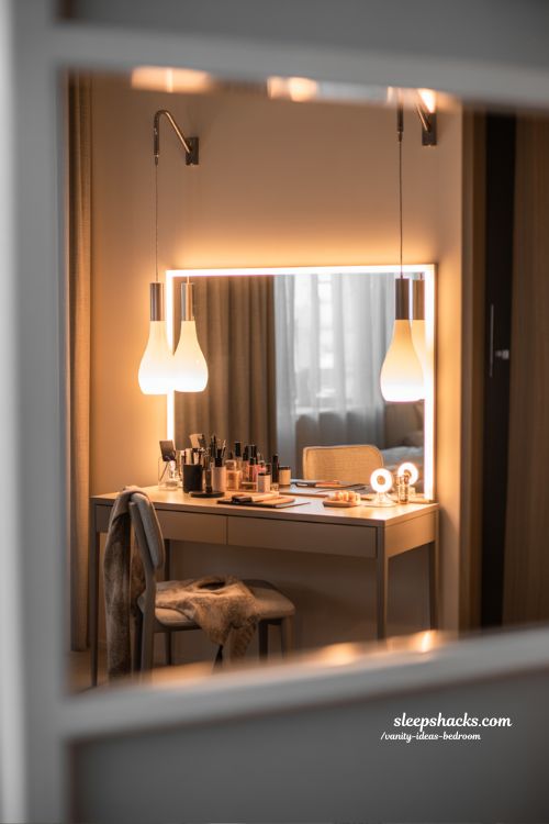 Vanity Lighting Ideas Bedroom Warm and Cozy Glam Setup