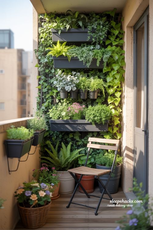 Vertical Garden Paradise Tiny Balcony Ideas